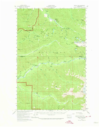 United States Geological Survey Mount Tom, WA (1956, 62500-Scale) digital map