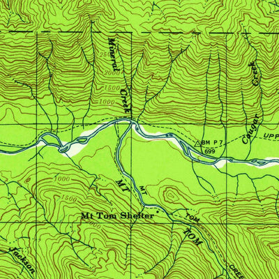United States Geological Survey Mount Tom, WA (1957, 62500-Scale) digital map