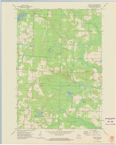 United States Geological Survey Mount Tom, WI (1972, 24000-Scale) digital map