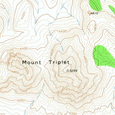 United States Geological Survey Mount Triplet, AZ (1966, 24000-Scale) digital map