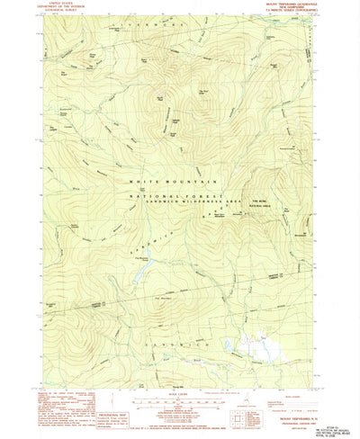 United States Geological Survey Mount Tripyramid, NH (1987, 24000-Scale) digital map