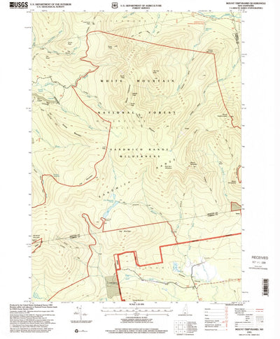 United States Geological Survey Mount Tripyramid, NH (1995, 24000-Scale) digital map