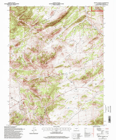 United States Geological Survey Mount Tyndall, CO (1994, 24000-Scale) digital map