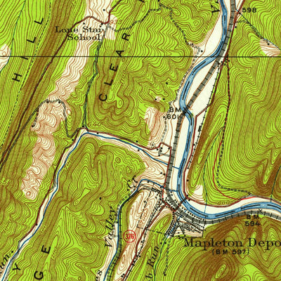 United States Geological Survey Mount Union, PA (1922, 62500-Scale) digital map