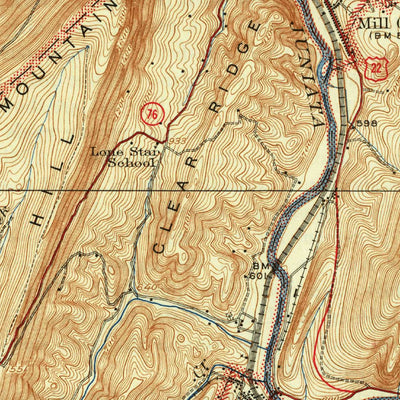 United States Geological Survey Mount Union, PA (1924, 62500-Scale) digital map