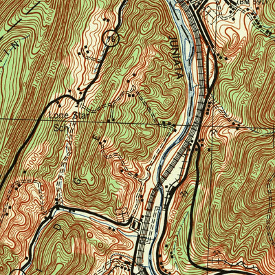 United States Geological Survey Mount Union, PA (1944, 62500-Scale) digital map