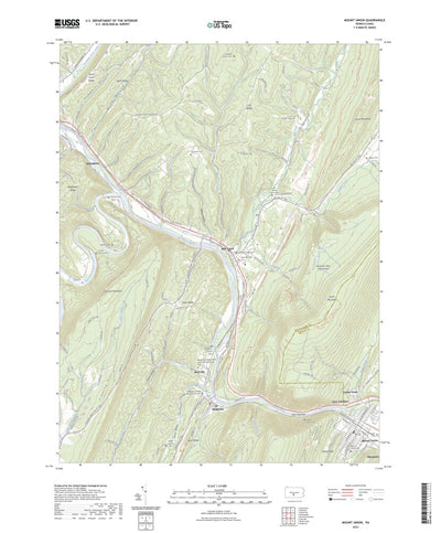 United States Geological Survey Mount Union, PA (2023, 24000-Scale) digital map