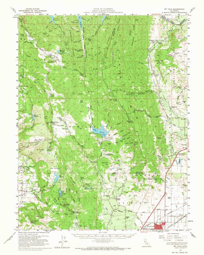 United States Geological Survey Mount Vaca, CA (1951, 62500-Scale) digital map