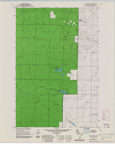 United States Geological Survey Mount Valhalla, WI (1964, 24000-Scale) digital map