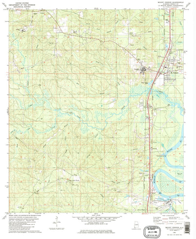 United States Geological Survey Mount Vernon, AL (1982, 24000-Scale) digital map
