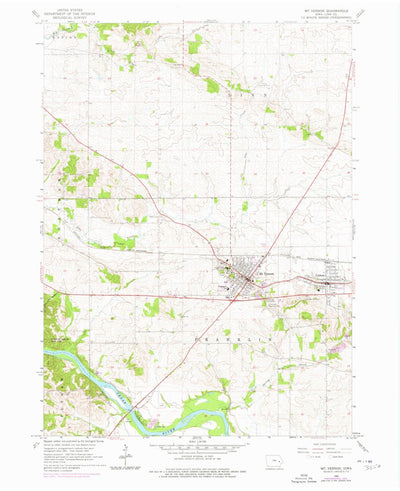 United States Geological Survey Mount Vernon, IA (1965, 24000-Scale) digital map