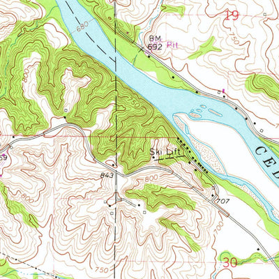 United States Geological Survey Mount Vernon, IA (1965, 24000-Scale) digital map
