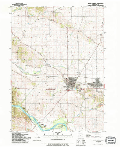 United States Geological Survey Mount Vernon, IA (1993, 24000-Scale) digital map