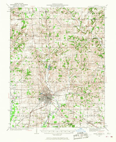United States Geological Survey Mount Vernon, IL (1933, 62500-Scale) digital map