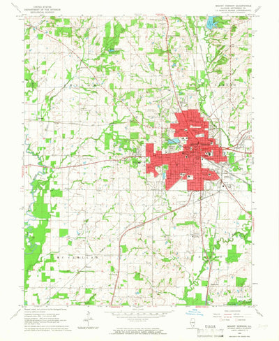 United States Geological Survey Mount Vernon, IL (1965, 24000-Scale) digital map