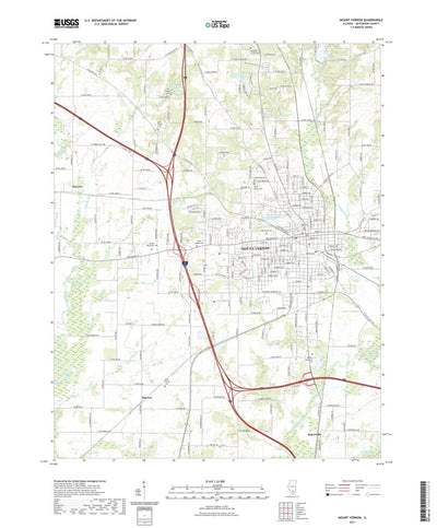 United States Geological Survey Mount Vernon, IL (2021, 24000-Scale) digital map