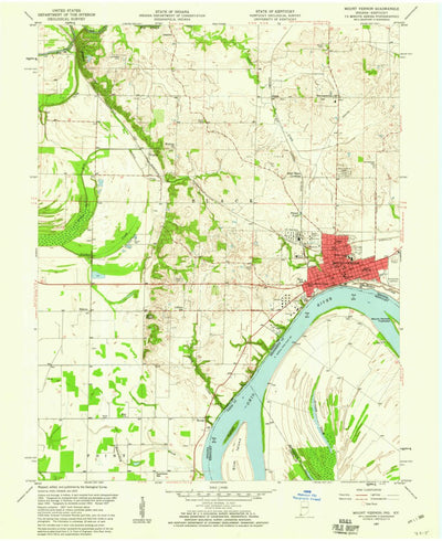United States Geological Survey Mount Vernon, IN-KY (1957, 24000-Scale) digital map