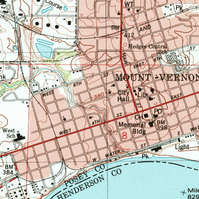 United States Geological Survey Mount Vernon, IN-KY (1981, 24000-Scale) digital map