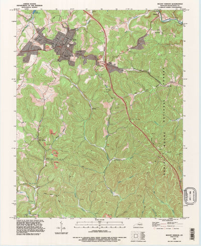 United States Geological Survey Mount Vernon, KY (1993, 24000-Scale) digital map