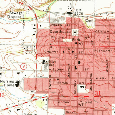United States Geological Survey Mount Vernon, MO (1971, 24000-Scale) digital map