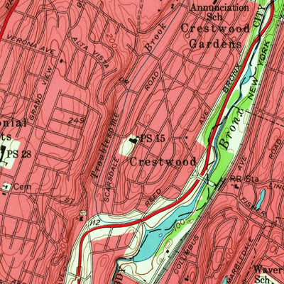 United States Geological Survey Mount Vernon, NY (1956, 24000-Scale) digital map