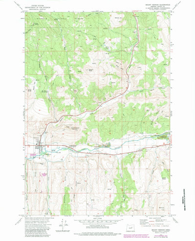 United States Geological Survey Mount Vernon, OR (1972, 24000-Scale) digital map