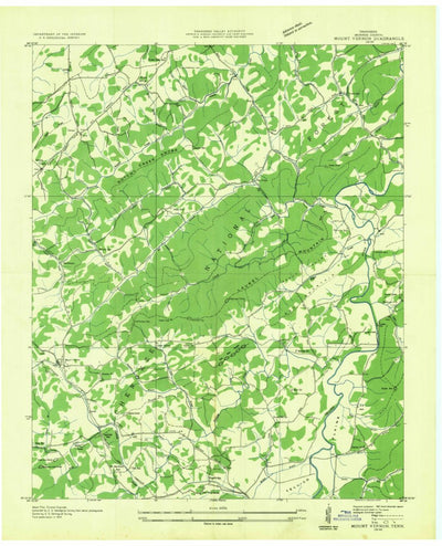 United States Geological Survey Mount Vernon, TN (1934, 24000-Scale) digital map