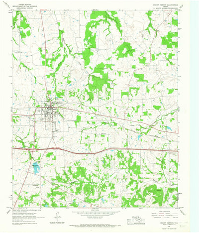 United States Geological Survey Mount Vernon, TX (1964, 24000-Scale) digital map