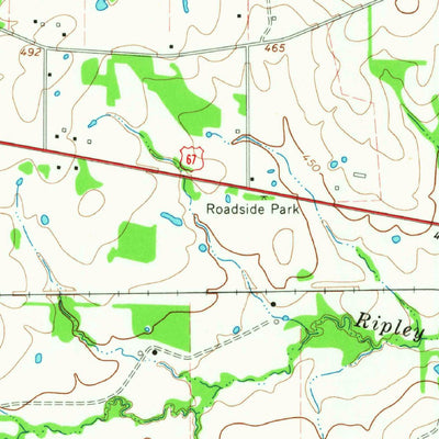 United States Geological Survey Mount Vernon, TX (1964, 24000-Scale) digital map