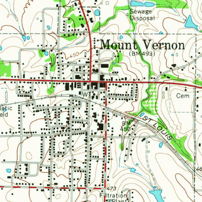 United States Geological Survey Mount Vernon, TX (1964, 24000-Scale) digital map
