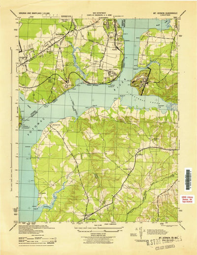 United States Geological Survey Mount Vernon, VA-MD (1944, 31680-Scale) digital map