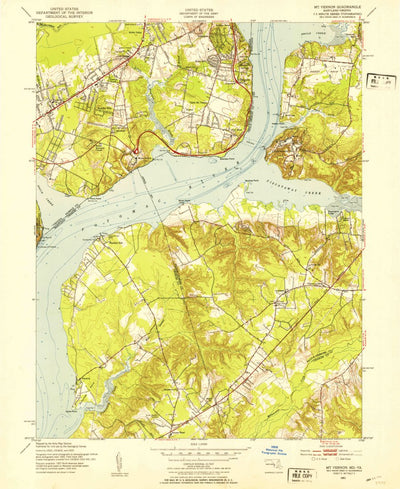 United States Geological Survey Mount Vernon, VA-MD (1951, 24000-Scale) digital map