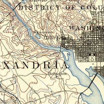 United States Geological Survey Mount Vernon, VA-MD-DC (1890, 125000-Scale) digital map