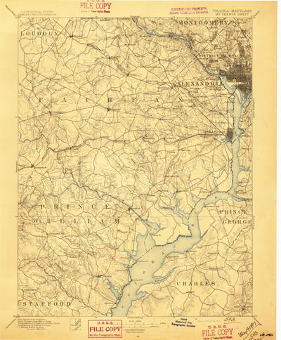 United States Geological Survey Mount Vernon, VA-MD-DC (1897, 125000-Scale) digital map