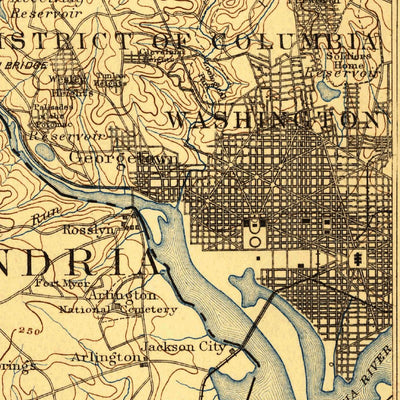 United States Geological Survey Mount Vernon, VA-MD-DC (1897, 125000-Scale) digital map
