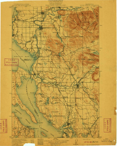 United States Geological Survey Mount Vernon, WA (1911, 125000-Scale) digital map