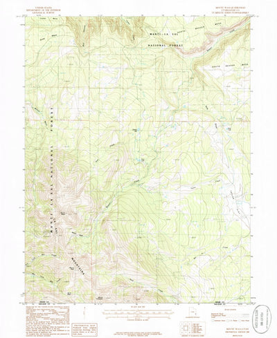 United States Geological Survey Mount Waas, UT (1985, 24000-Scale) digital map