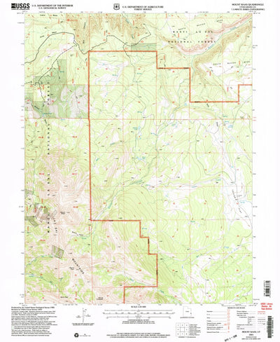 United States Geological Survey Mount Waas, UT (2001, 24000-Scale) digital map