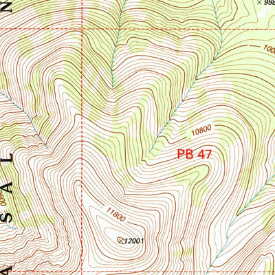 United States Geological Survey Mount Waas, UT (2001, 24000-Scale) digital map