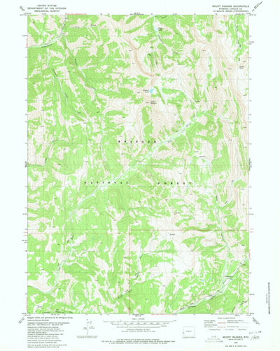 United States Geological Survey Mount Wagner, WY (1980, 24000-Scale) digital map