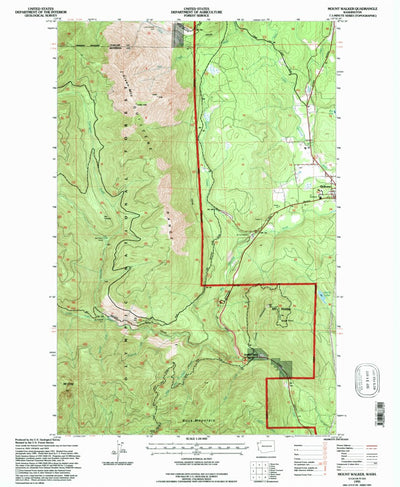 United States Geological Survey Mount Walker, WA (1995, 24000-Scale) digital map