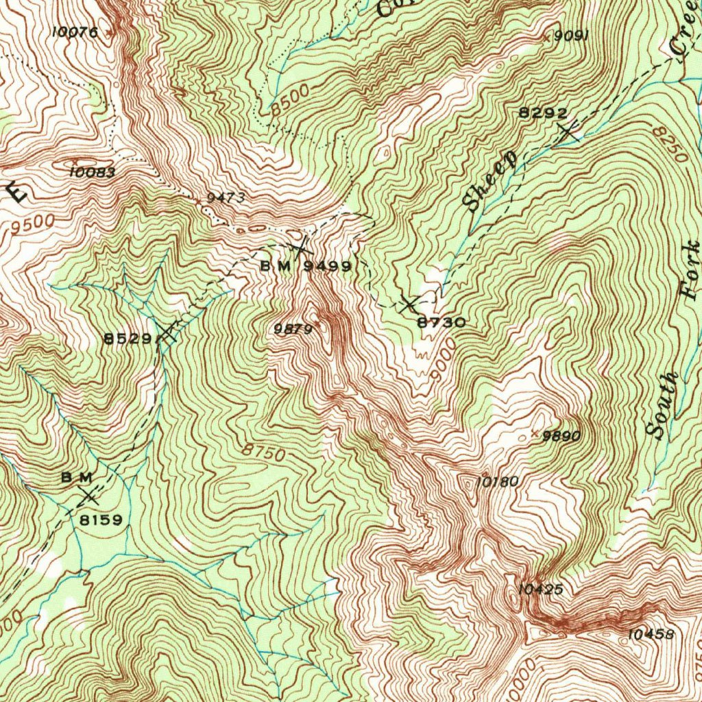 Mount Wallace, MT-WY (1940, 62500-Scale) Map by United States ...
