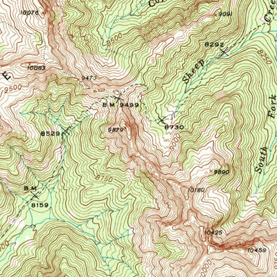 United States Geological Survey Mount Wallace, MT-WY (1940, 62500-Scale) digital map