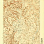 United States Geological Survey Mount Wallace, MT-WY (1943, 62500-Scale) digital map