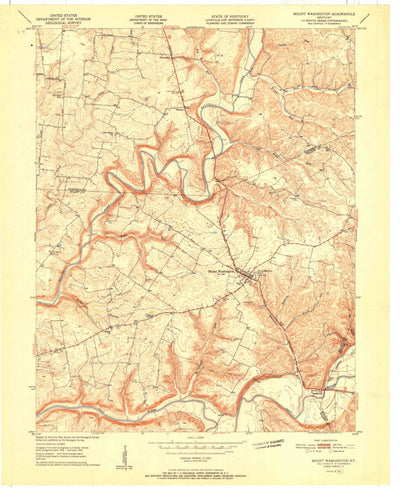 United States Geological Survey Mount Washington, KY (1951, 24000-Scale) digital map