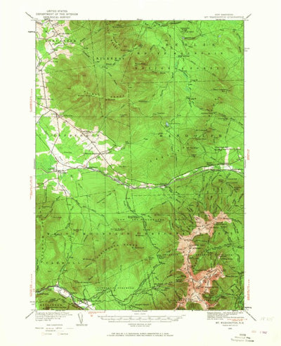 United States Geological Survey Mount Washington, NH (1935, 62500-Scale) digital map