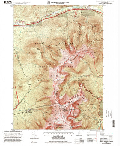 United States Geological Survey Mount Washington, NH (1995, 24000-Scale) digital map