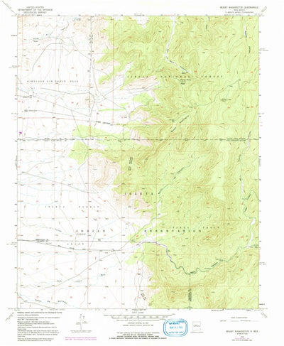 United States Geological Survey Mount Washington, NM (1954, 24000-Scale) digital map
