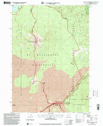 United States Geological Survey Mount Washington, OR (1997, 24000-Scale) digital map