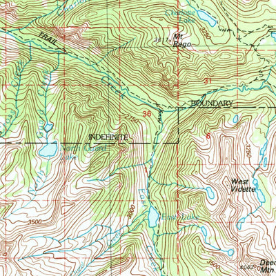 United States Geological Survey Mount Whitney, CA (1978, 100000-Scale) digital map
